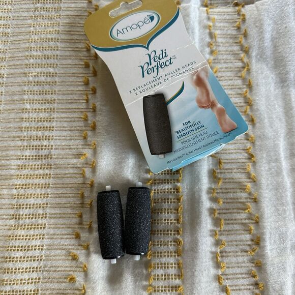 Amope Pedi Perfect Micralumina 2 Replacement Roller Heads For Electric Foot File - Picture 3 of 4